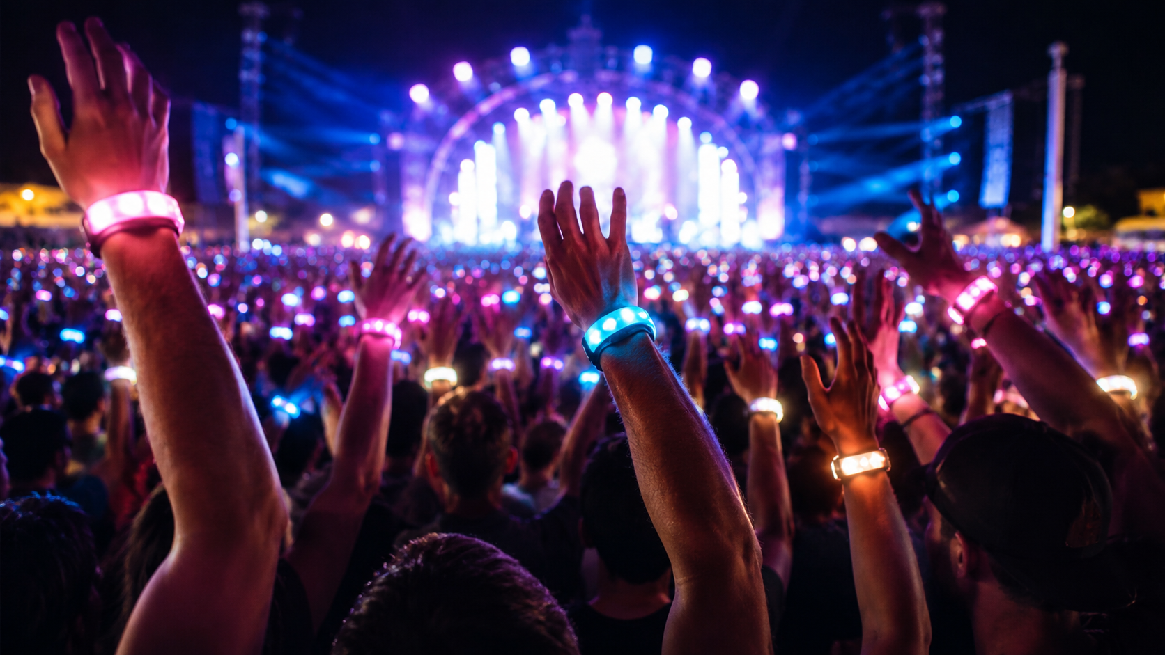 Konserde LED bileklik kullanımı
